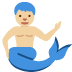 🧜🏼‍♂️ merman: medium-light skin tone display on Twitter